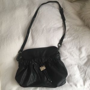 Burberry black leather hobo bag